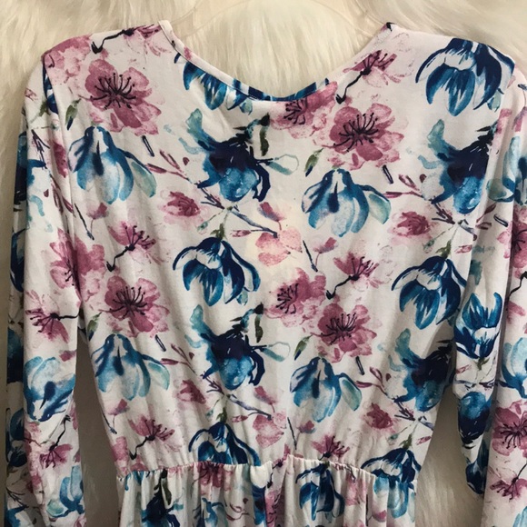 Kormei - Long Sleeve Floral Sun Dress L - Picture 5 of 6